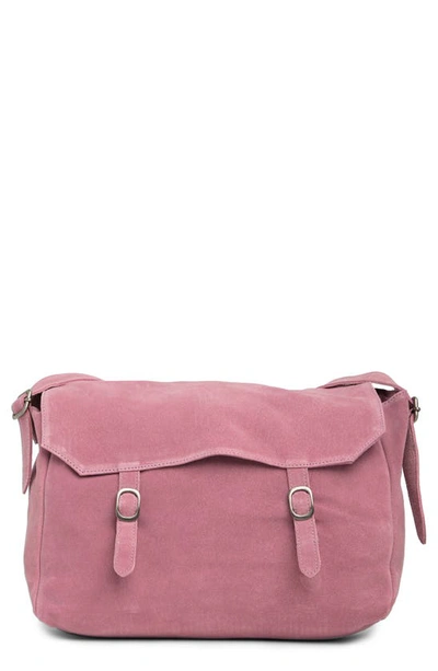 Shop Urban Outfitters Zahara Suede Messenger Bag In Violet