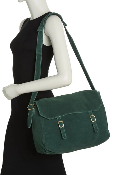 Shop Urban Outfitters Zahara Suede Messenger Bag In Green