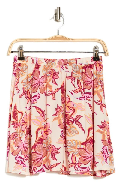 Shop Roxy Para Paradise Floral Crepe Skirt In Pale Do Kartofe