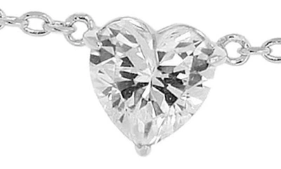 Shop Savvy Cie Jewels Heart Cz Station Chain Necklace In White