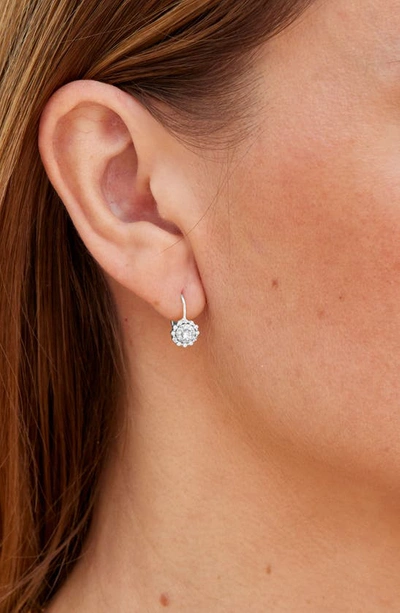 Savvy Cie Jewels Cz Medallion Drop Earrings In White