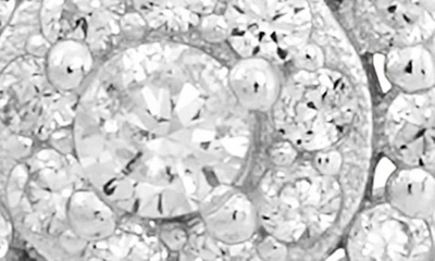 Savvy Cie Jewels Cz Medallion Drop Earrings In White