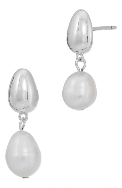 Shop Savvy Cie Jewels 9.5-10mm Cultured Freshwater Pearl Drop Earrings In White