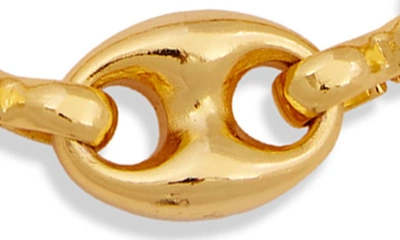 Savvy Cie Jewels Puffy Mariner Link Bracelet In Yellow