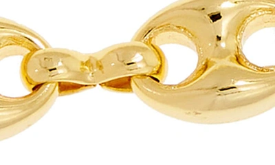 Savvy Cie Jewels Puffy Mariner Link Necklace In Yellow