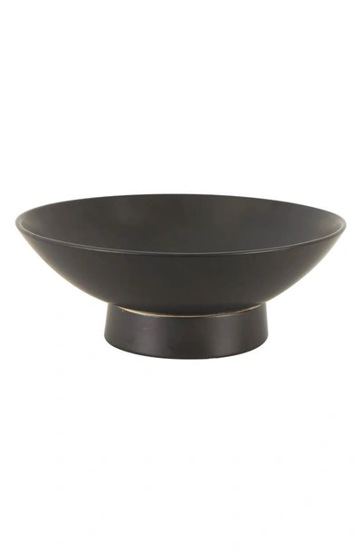 Vivian Lune Home Ceramic Decorative Bowl In Black