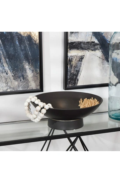 Vivian Lune Home Ceramic Decorative Bowl In Black