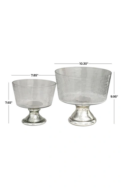 Shop Vivian Lune Home Set Of 2 Silver Glass Decorative Bowls