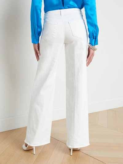 Shop L Agence Alicent Wide-leg Jean In Blanc