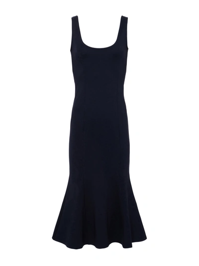 Shop L Agence Bisous Flared Midi Dress In Midnight
