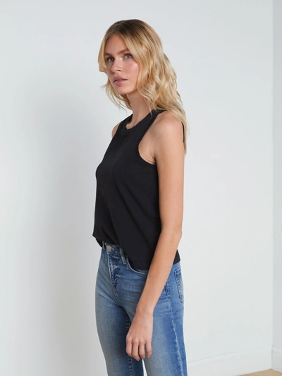 Shop L Agence Mikaela Cotton Tank In Black