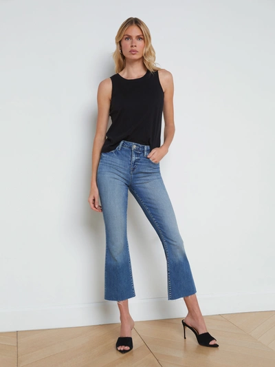 L Agence Mikaela Cotton Tank In Black