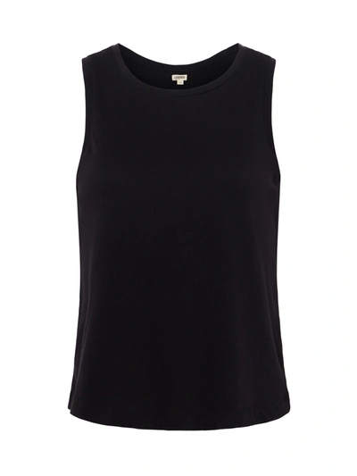 Shop L Agence Mikaela Cotton Tank In Black