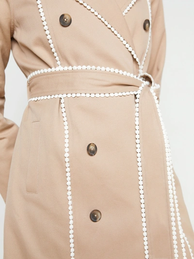 Shop L Agence Venus Trench Coat In Almond