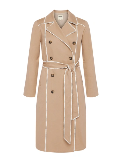 Shop L Agence Venus Trench Coat In Almond