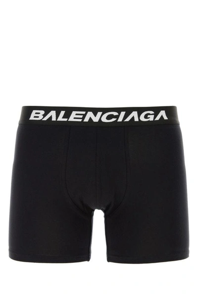Shop Balenciaga Man Black Stretch Cotton Racer Boxer