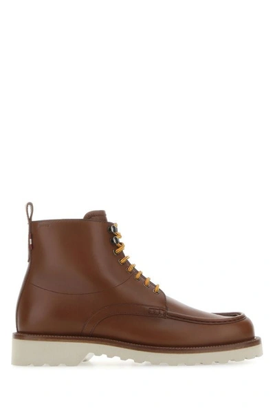 Shop Bally Man Brown Leather Nobilus Ankle Boots