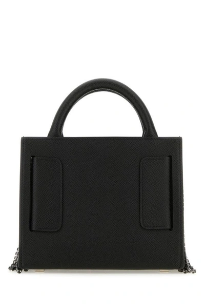 Boyy Black Leather Bobby 18 Crystal Flapper Handbag In Black