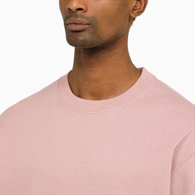 Shop Brunello Cucinelli Pink Crewneck Sweater In Cotton Men