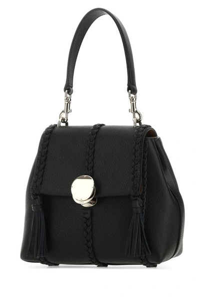 Shop Chloé Chloe Woman Black Leather Small Penelope Handbag