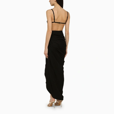 Shop Jacquemus Saudade Black Viscose Long Dress Women