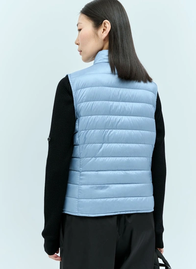 Shop Moncler Women Liane Down Vest In Blue