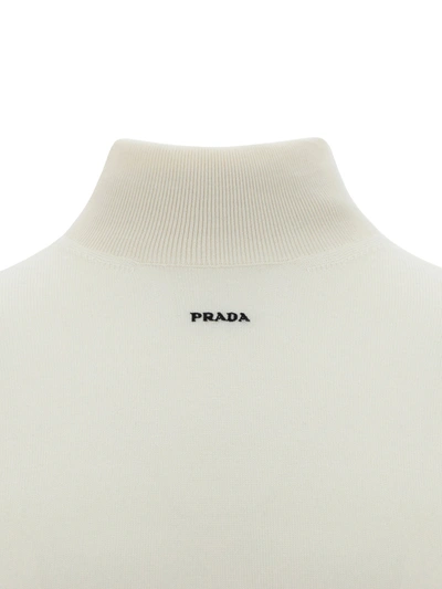 Shop Prada Men Turtleneck Sweater In White
