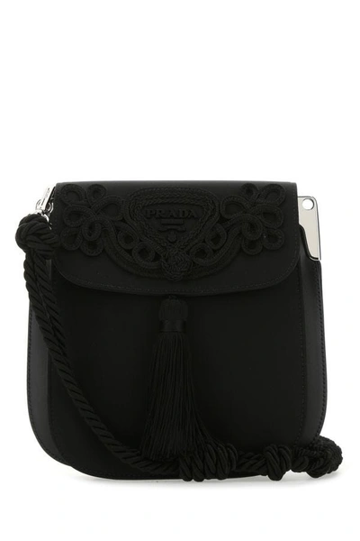 Shop Prada Woman Black Nylon Crossbody Bag