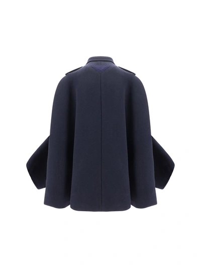 Shop Prada Women Caban Coat In Blue