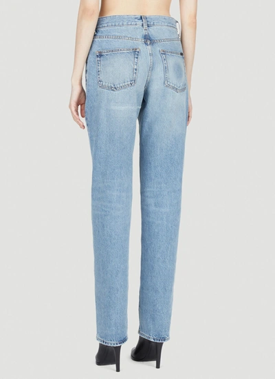 Shop Saint Laurent Women Cassandre Jeans In Blue