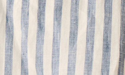 Faherty Santa Cruz Linen Relaxed Shirt In Blue Lucy Stripe