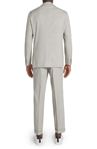 Jack Victor Midland Mélange Wool Suit In Taupe