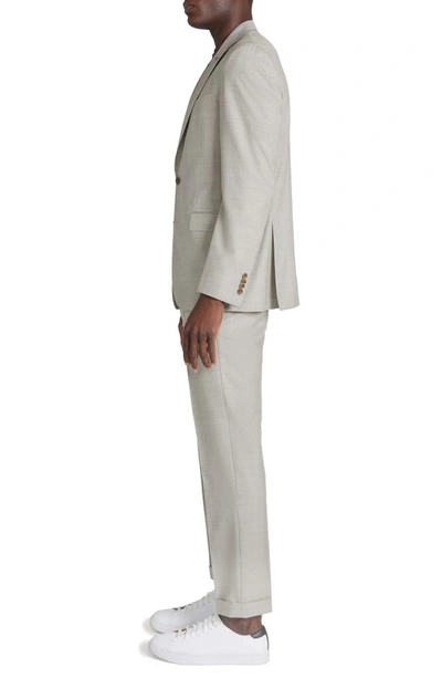 Jack Victor Midland Mélange Wool Suit In Taupe