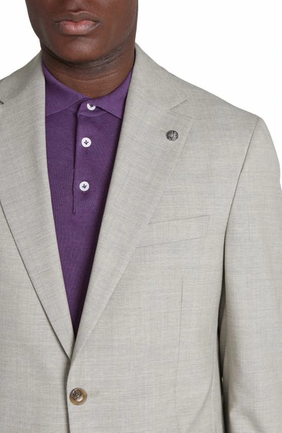 Jack Victor Midland Mélange Wool Suit In Taupe