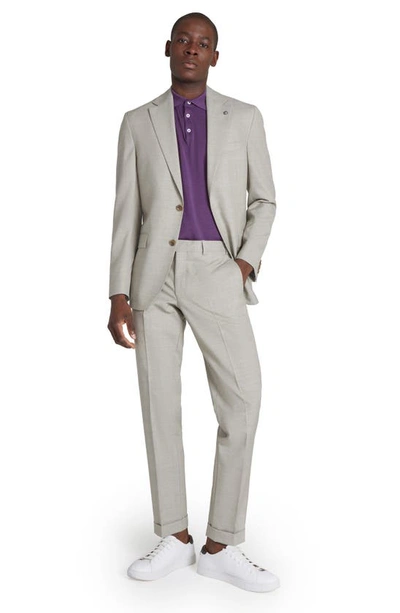 Jack Victor Midland Mélange Wool Suit In Taupe