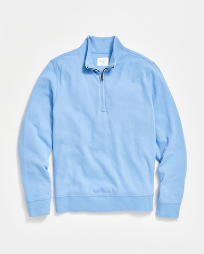 Billy Reid Cullman Half Zip In French Blue
