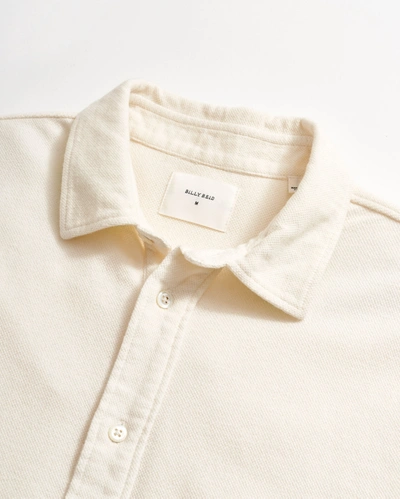 Billy Reid Long Sleeve Knit Yellowhammer Shirt In Tinted White