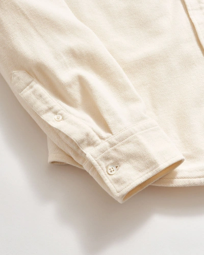 Shop Billy Reid Long Sleeve Knit Yellowhammer Shirt In Tinted White