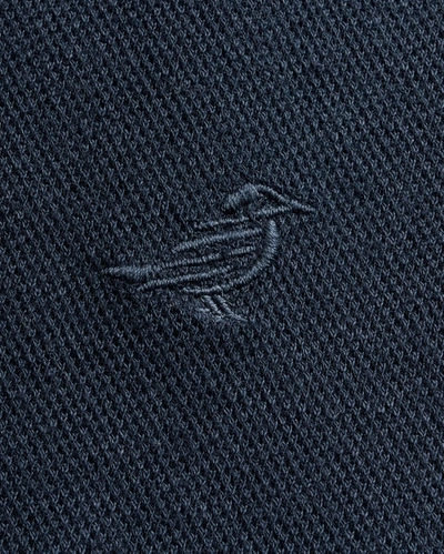 Billy Reid Long Sleeve Knit Yellowhammer Shirt In Carbon Blue