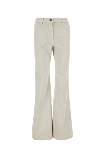 Magda Butrym Denim Flared Jeans In Cappuccino