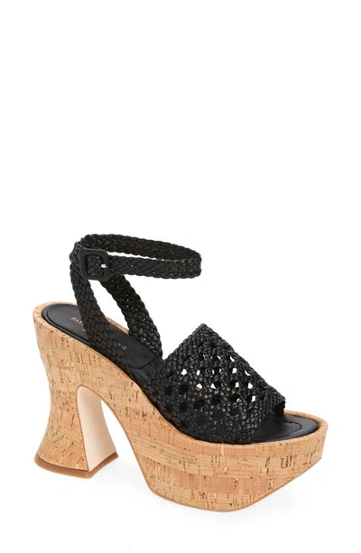 Shop Paloma Barceló Paloma Barcelo Yara Ankle Strap Platform Sandal In Black