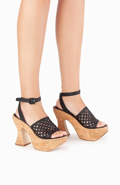 Paloma Barceló Yara Ankle Strap Platform Sandal In Black