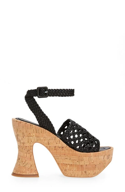 Paloma Barceló Yara Ankle Strap Platform Sandal In Black