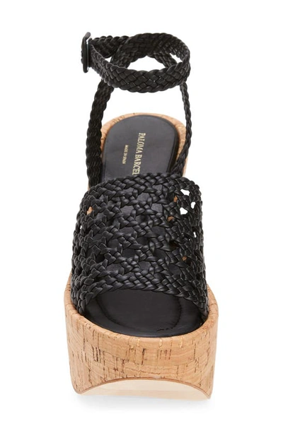 Paloma Barceló Yara Ankle Strap Platform Sandal In Black