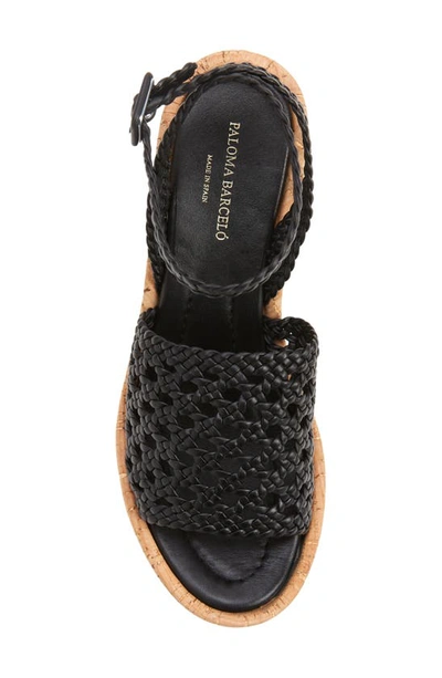 Paloma Barceló Yara Ankle Strap Platform Sandal In Black