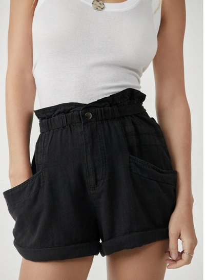 Fp Movement Topanga Cuff Short In Black In Black