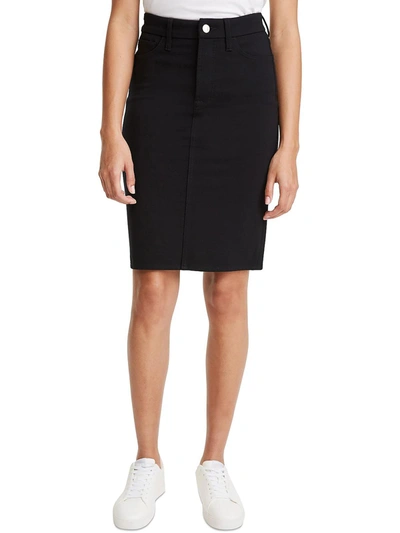 Shop Jen7 By 7 For All Mankind Womens Ponte Knit Mini Pencil Skirt In Black