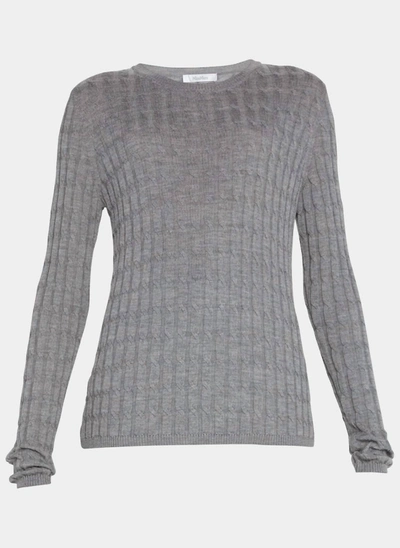 Shop Max Mara Echo Light Weight Wool Sweater In Grey