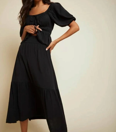 Shop Nation Ltd Yasmine Midi Skirt In Black