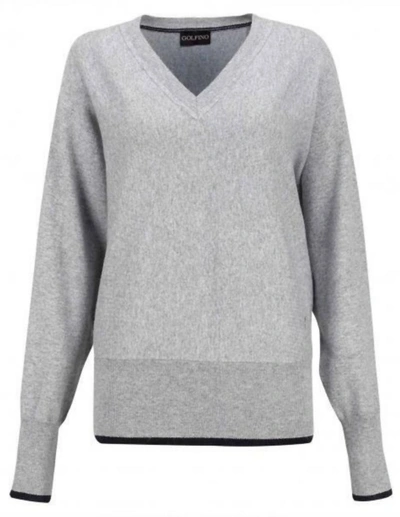 Shop Golfino Women's Silver Touch Pullover In Grey